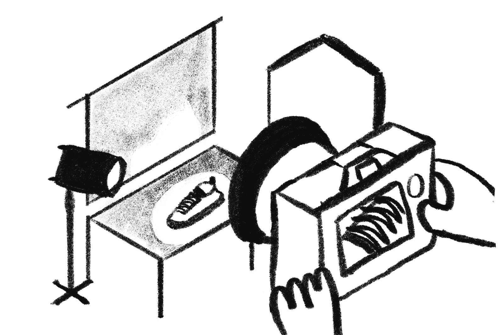 Ilustración de un sitio web visto en un ordenador