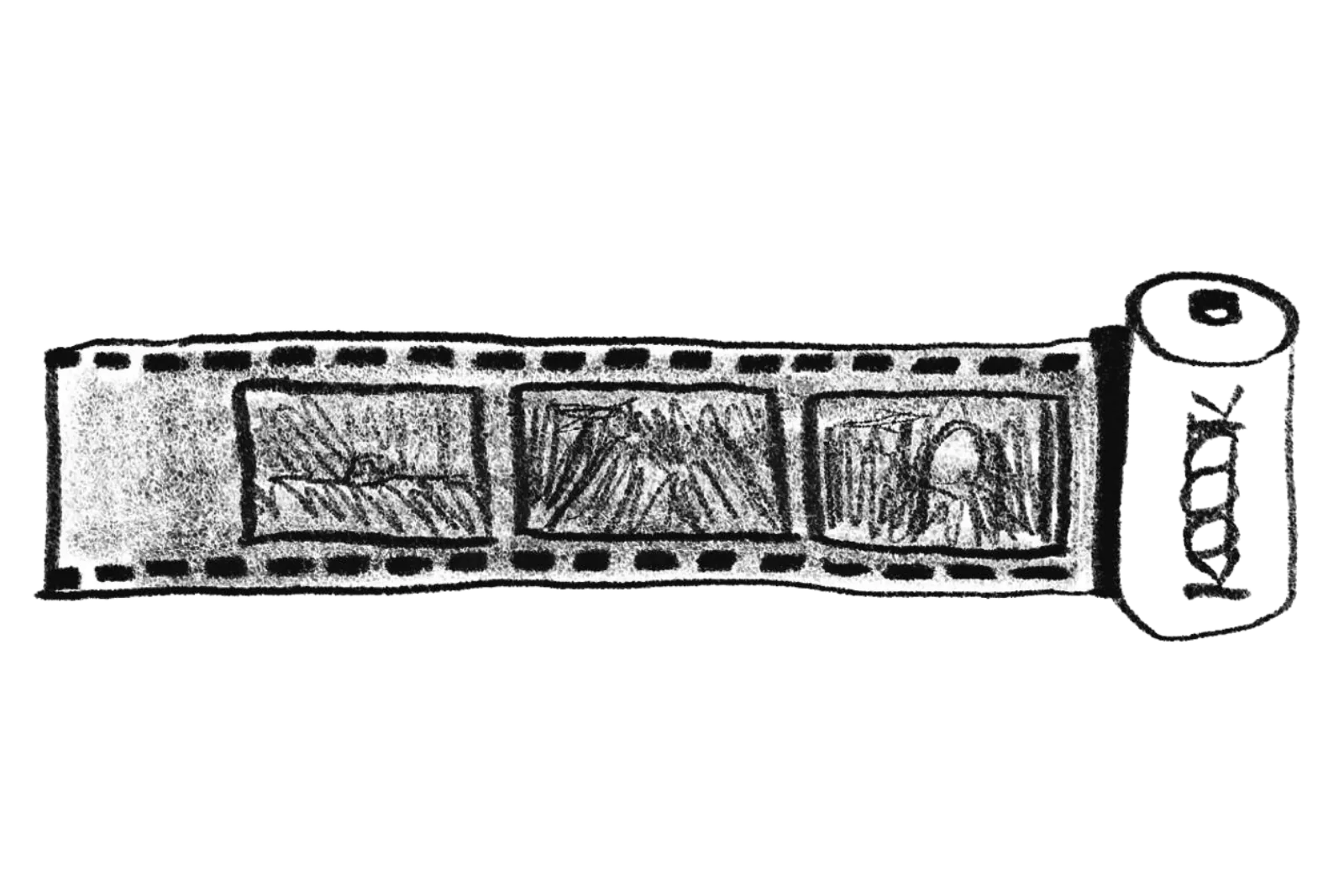 Illustration d'une pellicule photo argentique