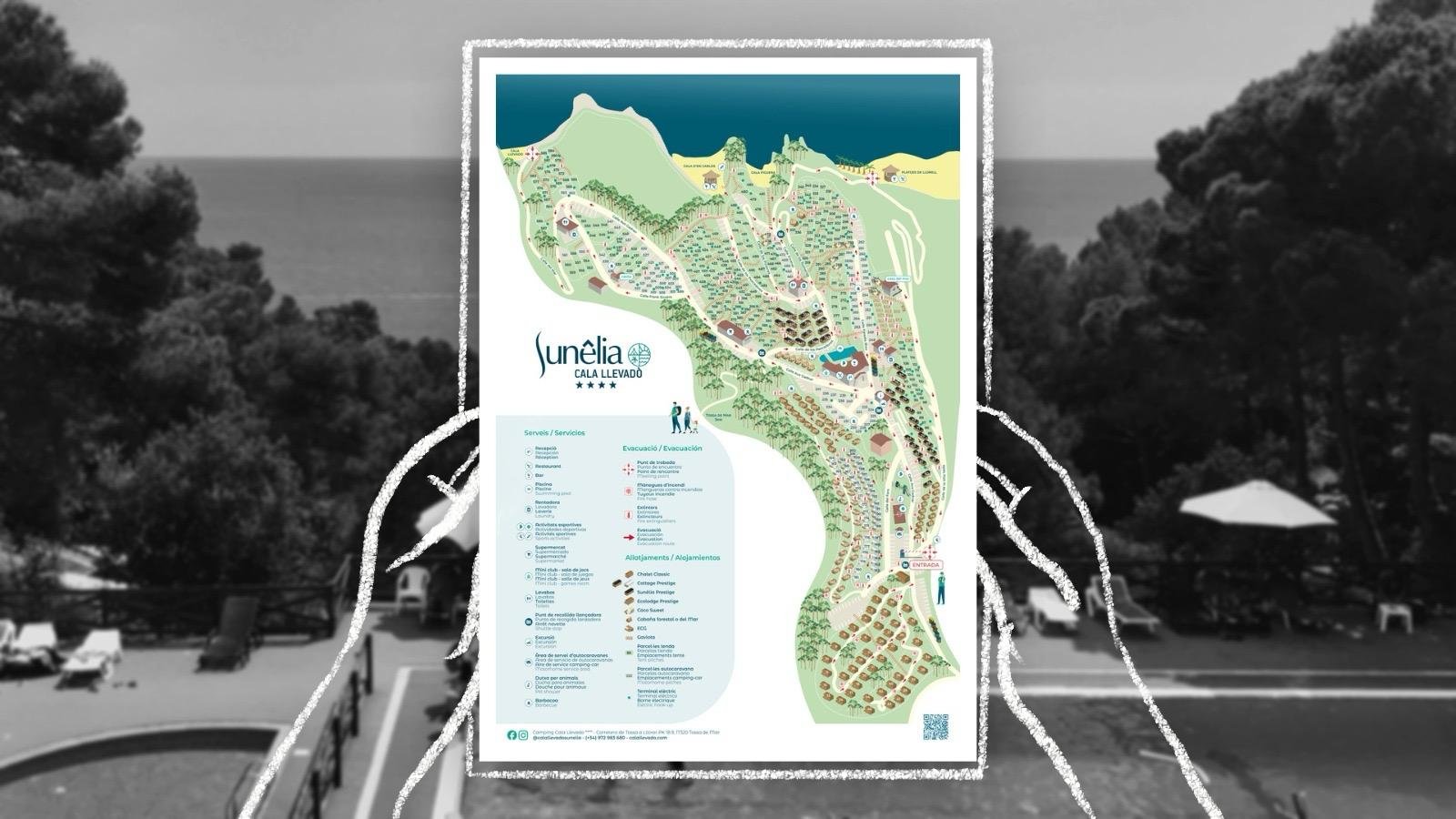 Nuevo plano del camping Sunelia Cala Llevado